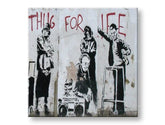 Immagine su tela STREET ART – BANKSY Sconto 60 % 50x50 cm